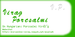 virag porcsalmi business card